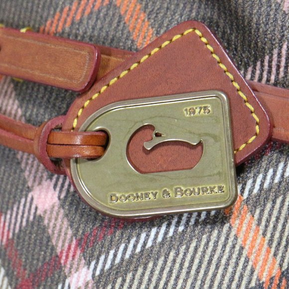 DOONEY & BOURKE Tartan Plaid Shopper Tote Purse VTG - Picture 10 of 16